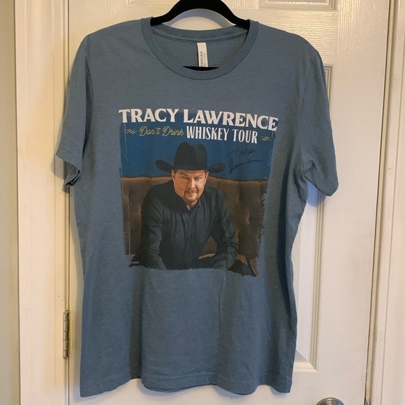 Bella Canvas Blue Tracy Lawerence T-Shirt Size L #377 - Picture 1 of 8